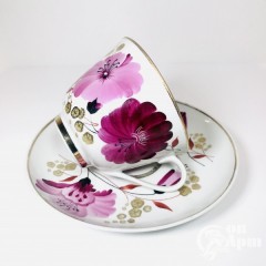 Крупная чайная пара «Лиловый цветок»